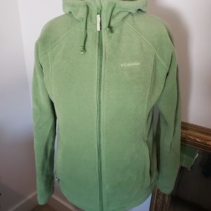 Vintage Green Fleece Columbia with Hood